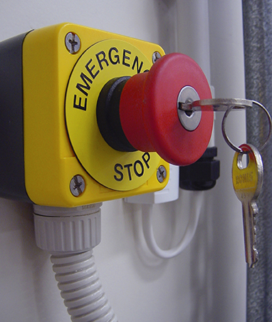 Red and Yellow Emergency Stop with Key